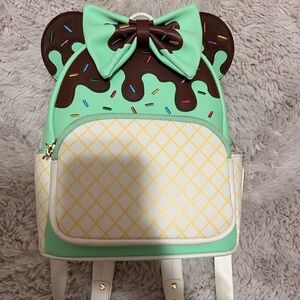 Minnie Mouse Mint Ice Cream Loungefly Mini Backpack